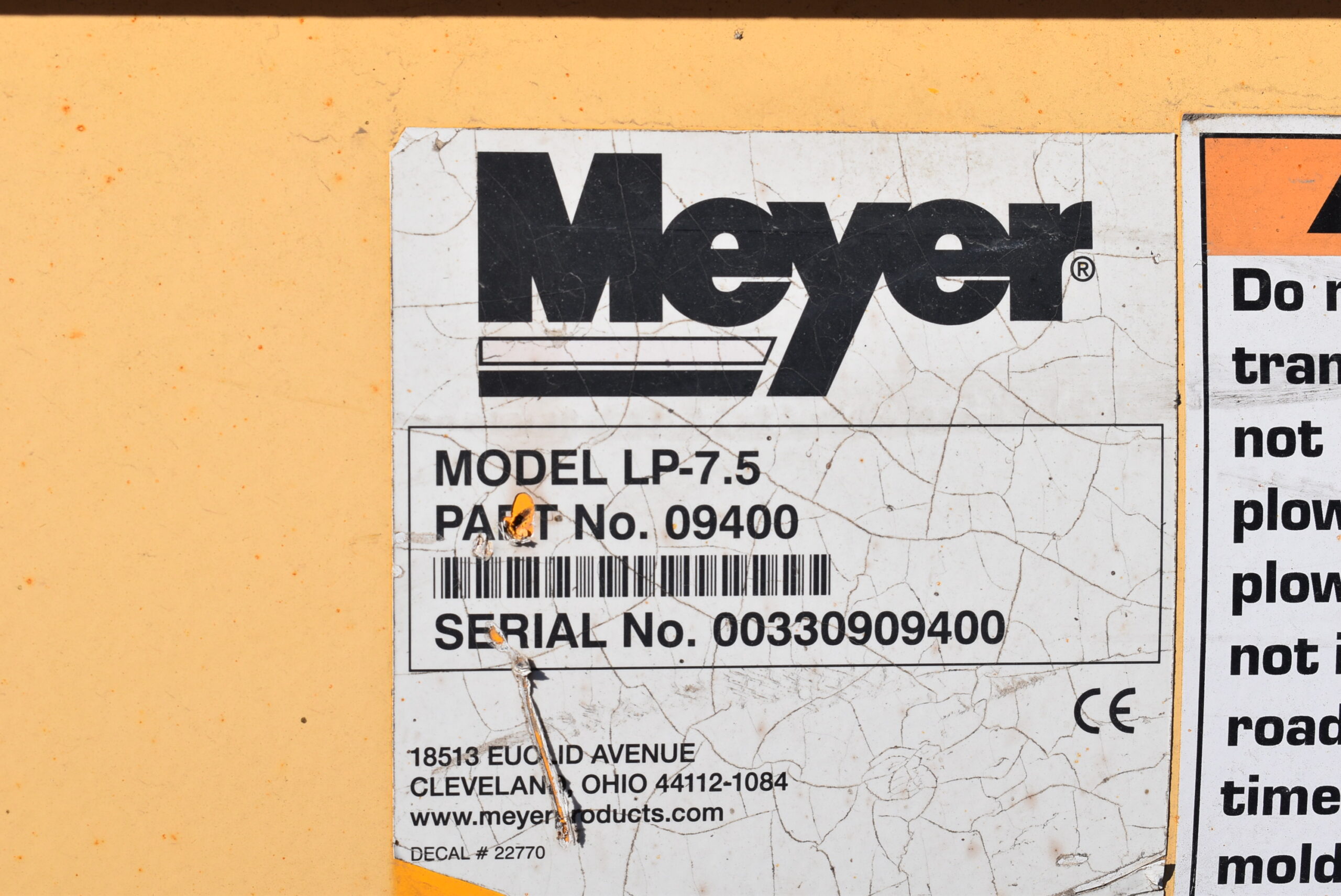 Used 2001 Meyer LP 7 1/2' Outdoor Power for sale at Varner Equipment in Delta CO - Photo 9
